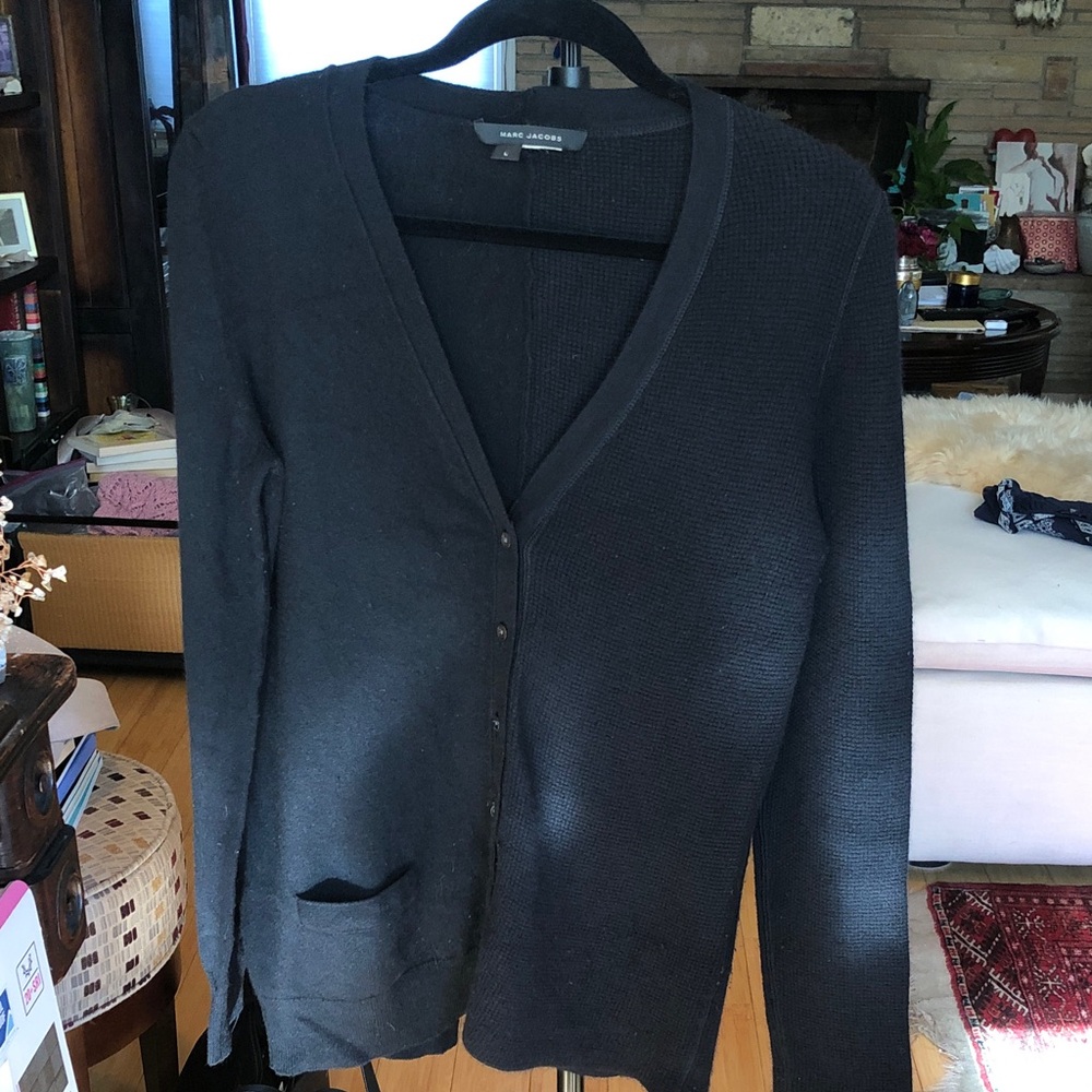 Vintage Marc Jacobs White Label couture sweater at Soho store in NY, edgy design